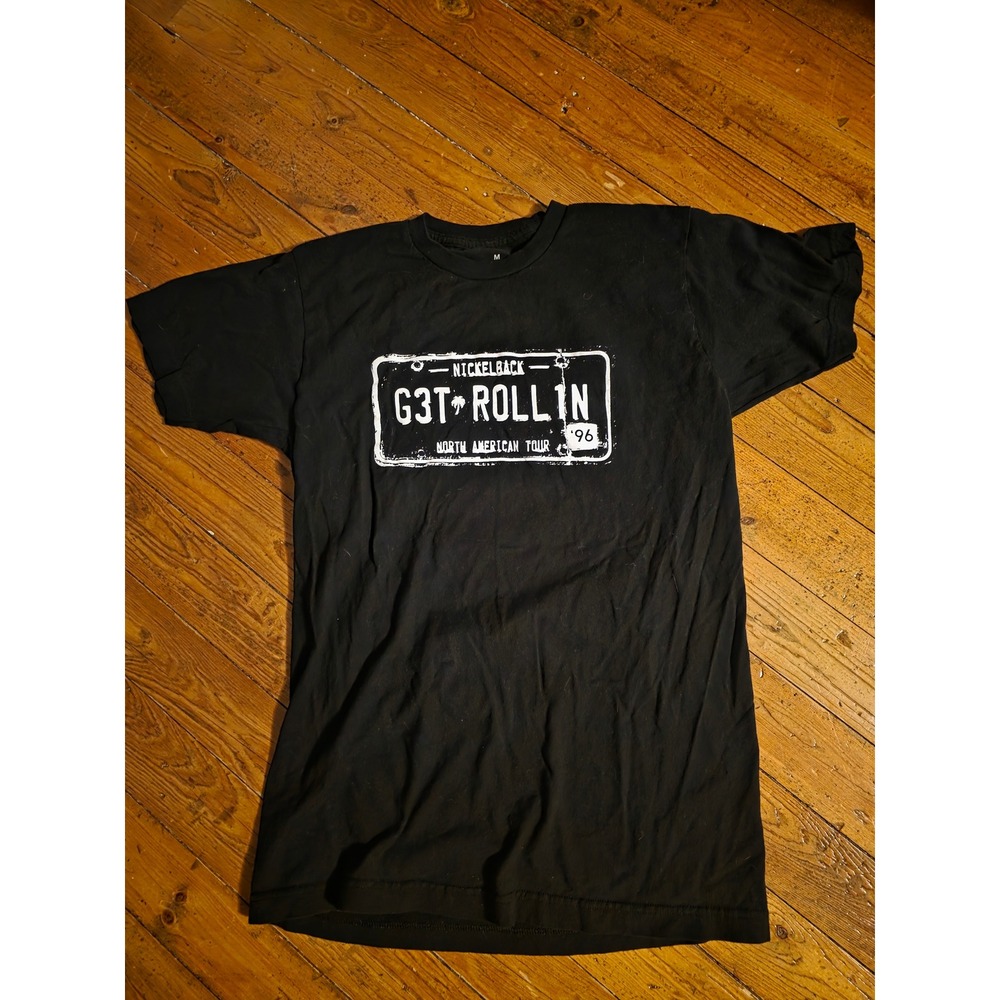 Nickelback Get Rollin North American Tour 2023 Concert T-Shirt Black Mens Medium